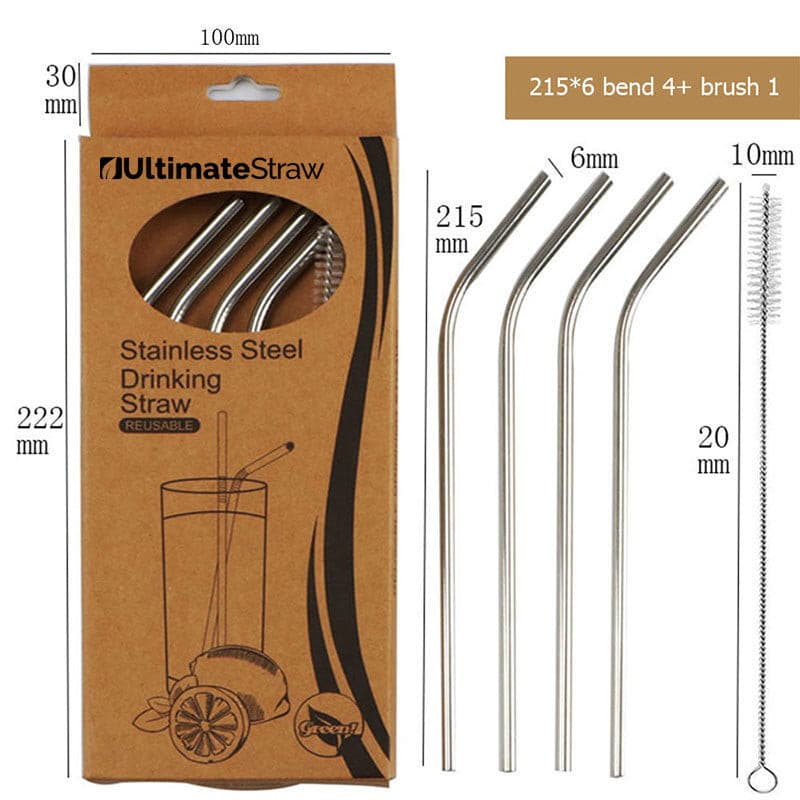 UltimateStraw 4 pack with brush BENT